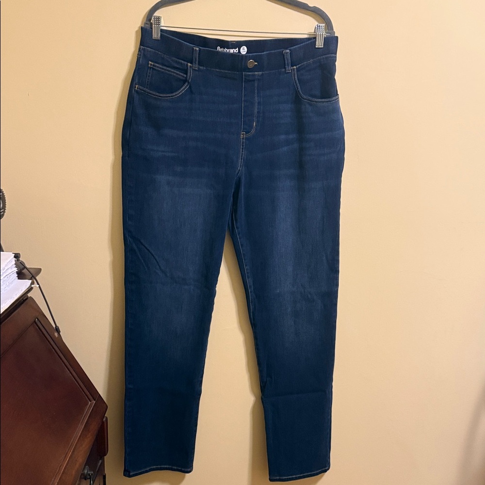 BetaBrand Signature Mid-Rise Denim, Straight-Leg (Dark Indigo)